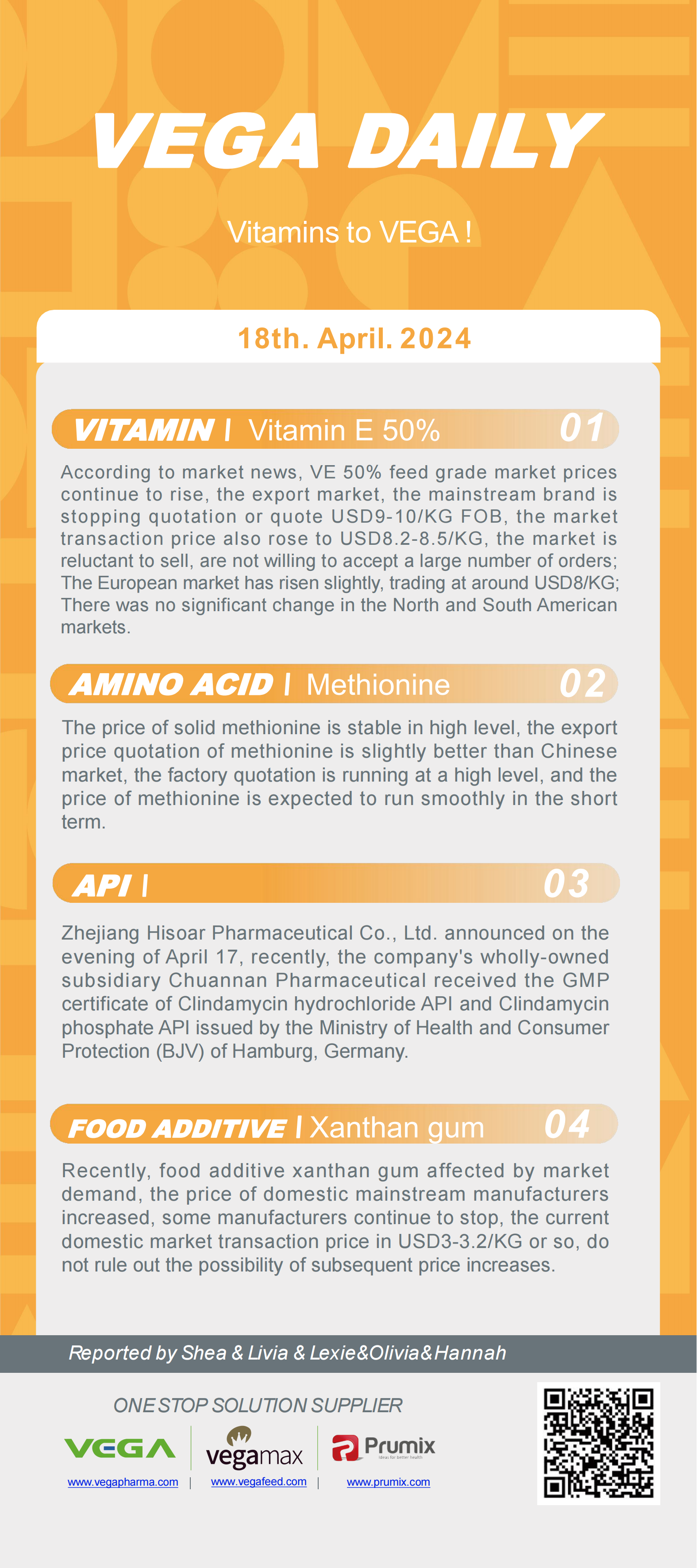 Vega Daily Dated on Apr 18th 2024 Vitamin Amino Acid APl Food Additives.png